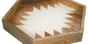 Wooden Hexa Tray