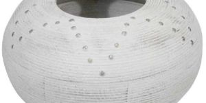 Wooden Ribed Flower Vase