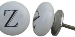 Z Alphabet Ceramic Dresser Knob