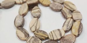 Bio Picture Jasper Oval Beads