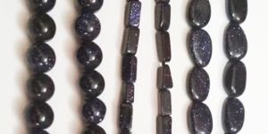 Blue Goldstone Beads Assorted Shape Lot