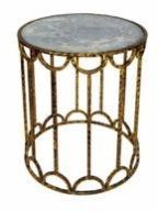 Round Metal End Table