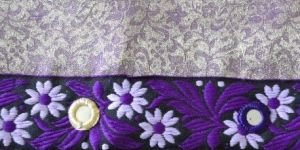 Purple Jacquard Prints Runner
