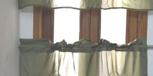 Sage Embroidered Valance Tier Set