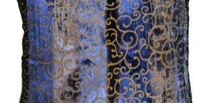 Shades of Blue Chenille Pillow