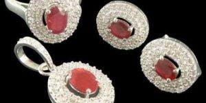 925 Solid Sterling Silver Fine Russian Lock Handmade Earring Natural Ruby