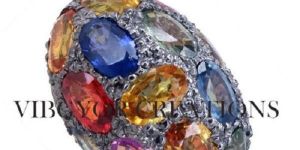 Club Disco Multi Colour Bead Ball 95 Silver Bead Colour Multi Sapphire Stone