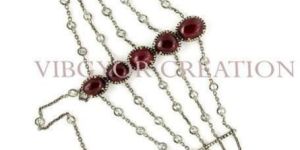 Pave Diamond Ruby and White Topaz 925 Sterling Silver Gold Chain Bracelet Jewelry
