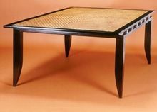 Cane Top Wooden Dining Table