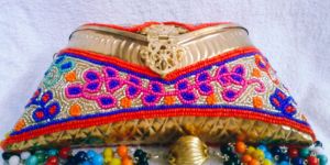 8 Inch Multi Aari Work Clutch Purse