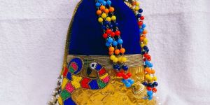 Brass Side Peacock Potli Purse