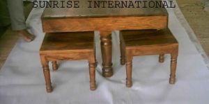 Wooden Center and Coffee Tables