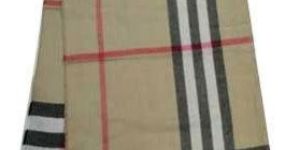 Mens Beige Checked Muffler