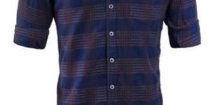 Dark Blue Striped Shirt