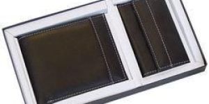 Mens White Plain Leather Wallet