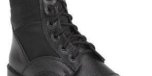 Men Black Military High Ankle Boots