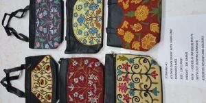 Red Leather Embroidered Bags