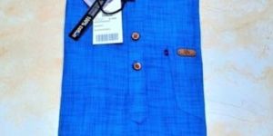 Mens Cotton Full Sleeves Plain Kurta