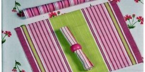Rectangle Striped Cotton Table Mats