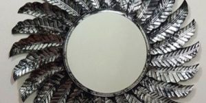 Silver Antique Leaf Wall Mirror