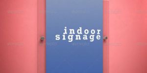 Blue Indoor Signage