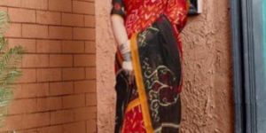 LINEN IKKAT SILK SAREE