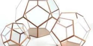 Hanging Brass Terrarium Pots