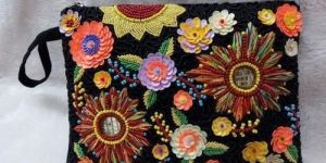 Embroidered Clutch Bag