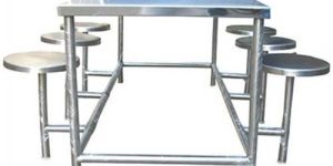 Silver Stainless Steel Dining Table
