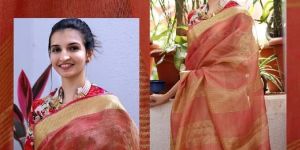 Tissue Linen Saree