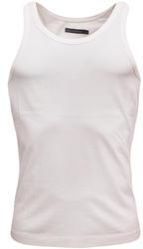 White Cotton Men's Plain Vest