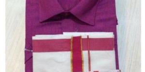 Mens Linen Shirt Dhoti Set