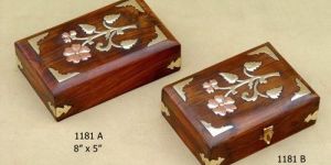 Brass Overlay Jewelry Box