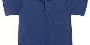 Blue Causal Plain Men T-Shirts
