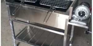 Silver Barbecue Grill Machine