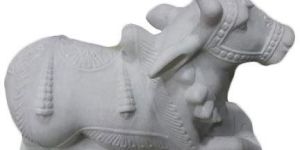 Marble Nandi Statue