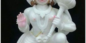 White Marble Hanuman Statue