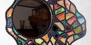 Multicolor Stained Glass Mirror,
