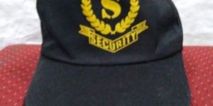 Polyester Unisex Black Security Guard Cap