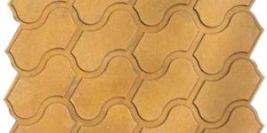 Yellow Ceramic Matte Finish Chequered Tiles