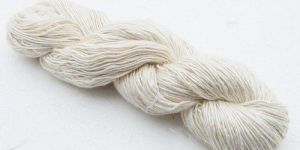 Plain Cream Eri Silk Yarn