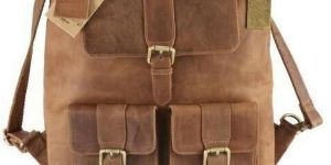 Brown Bagpack Leather Bag