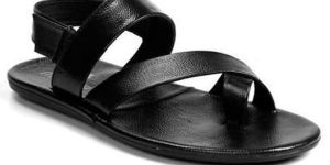 Molessi Mens Leather Black Sandals