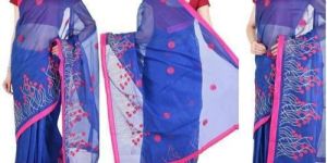 Blue Printed Sarees
