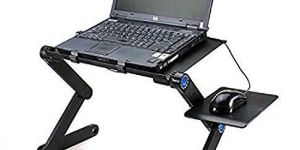 Black Stainless Steel Laptop Table