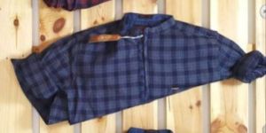 Slim Fit Indigo Checks Kurta