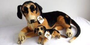 Unstuffed Lying Dog Soft Toy