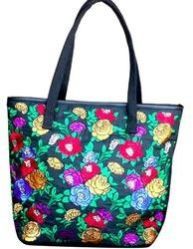 Printed Shoulder Leather Bag