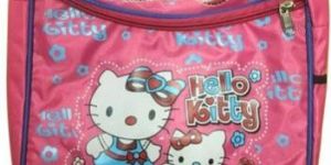 Pink Printed Girls School Bag