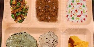 Areca Leaf 5 Partition Plate